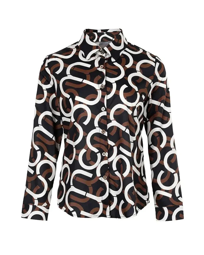 Deanwangkt - All Over Print Long Sleeve Button Down Shirt - Deanwangkt