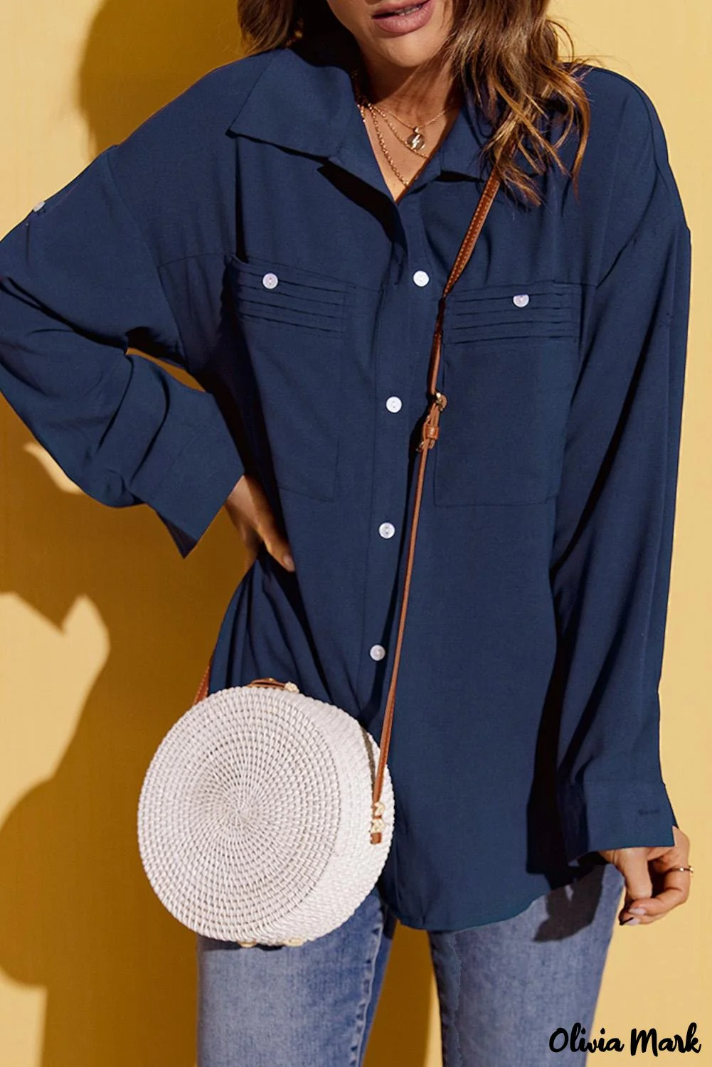 Deanwangkt - White buttoned shirt with long sleeves and plain pocket - Deanwangkt