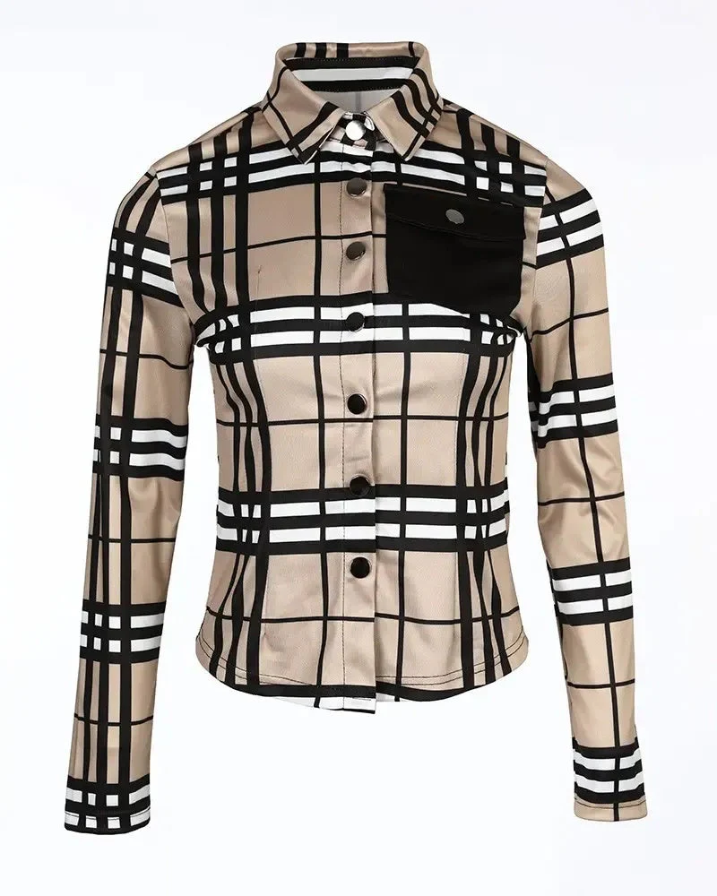 Deanwangkt - Plaid button-up shirt with flap pocket - Deanwangkt