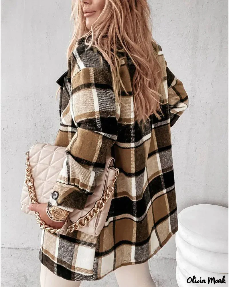 Deanwangkt - Plaid print buttoned jacket with flap - Deanwangkt