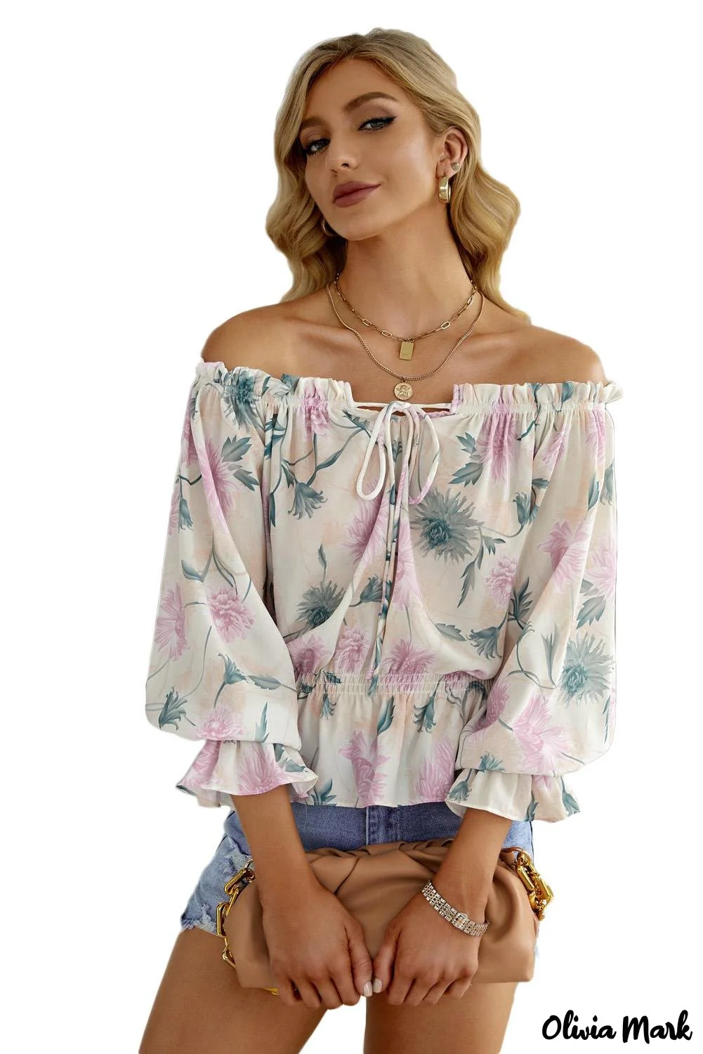 Deanwangkt - Floral off-the-shoulder blouse - Deanwangkt