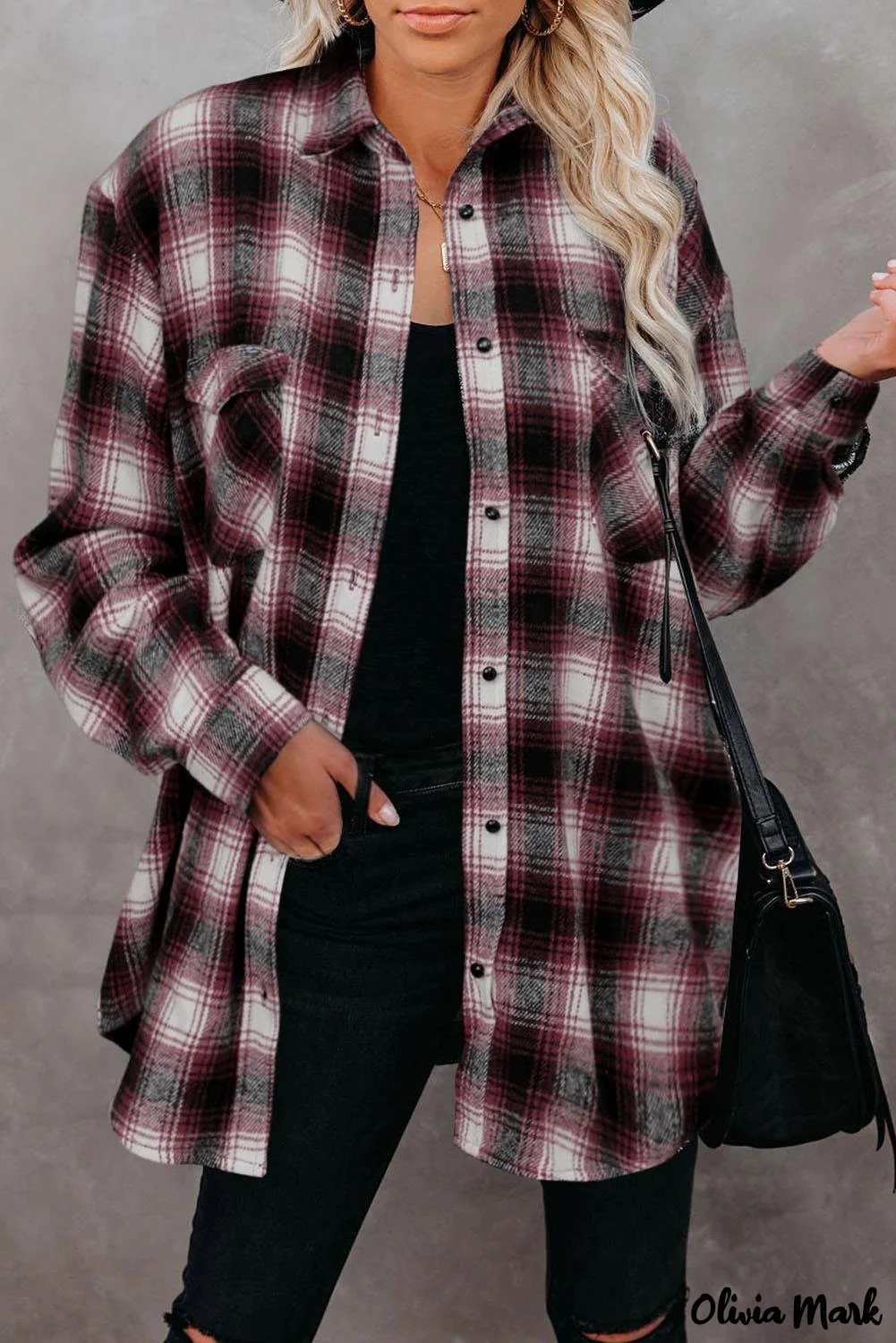 Deanwangkt - Black checked jacket with pockets and buttons - Deanwangkt