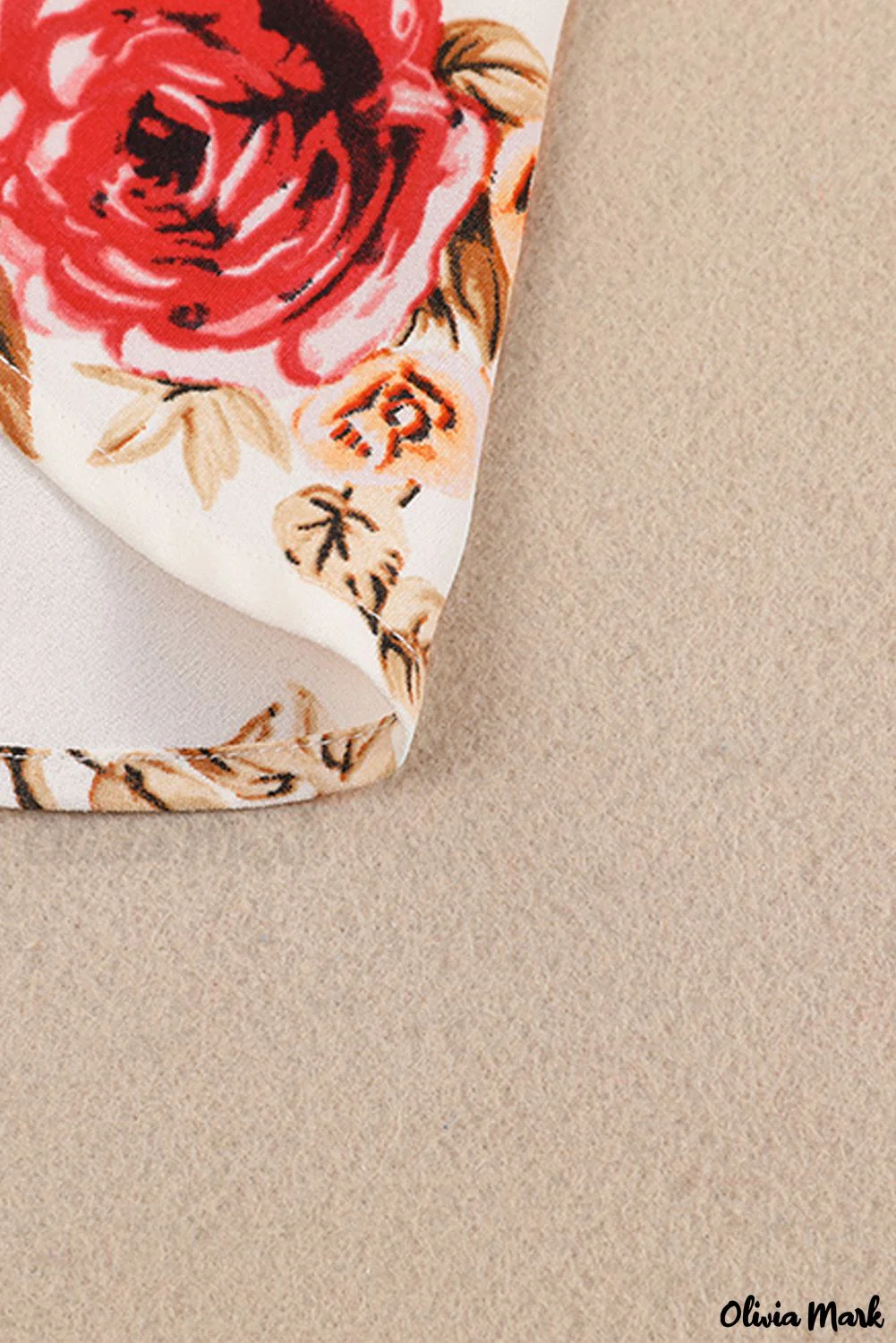 Deanwangkt - Beige Floral Print V-Neck Button Down Blouse - Deanwangkt