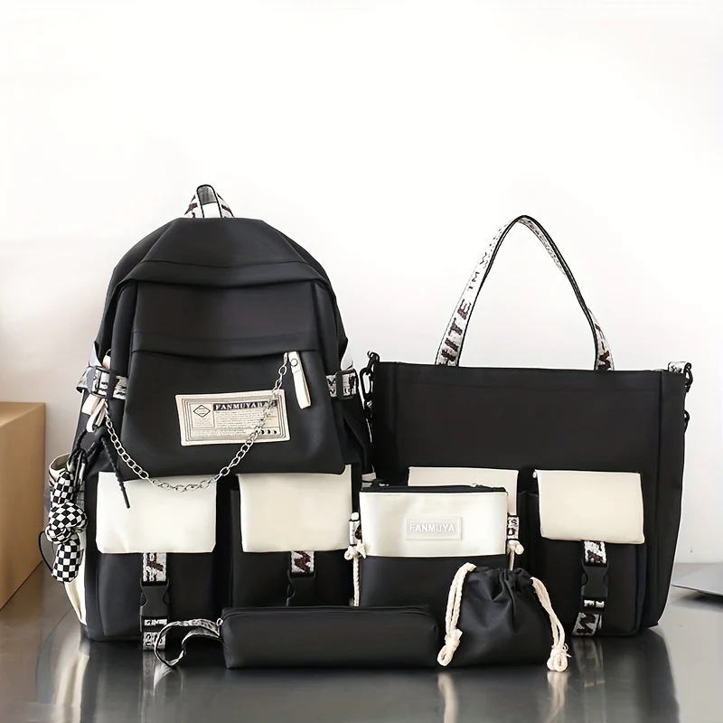 Schoolbag Female Campus Style Backpack Female Couple Backpack Everything Large Capacity Schoolbag Male - Deanwangkt