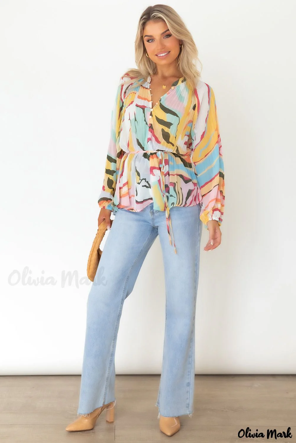 Deanwangkt - Multicolor Crinkle Long Sleeve Tropical Fish Skin Shirt - Deanwangkt