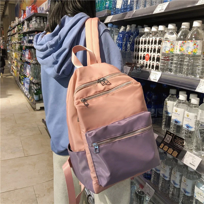 Deanwangkt Women Backpack For Teenage Girls Fashion Nylon School Bag Female Backbag Casual Large Capacity Travel Bag Mochilas K45 - Deanwangkt