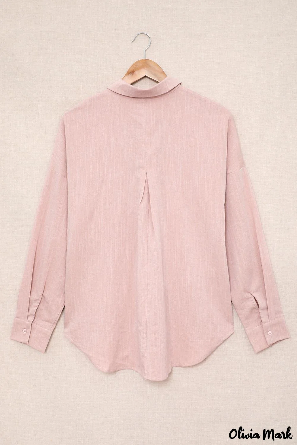 Deanwangkt - Khaki button down long sleeve shirt with pocket - Deanwangkt