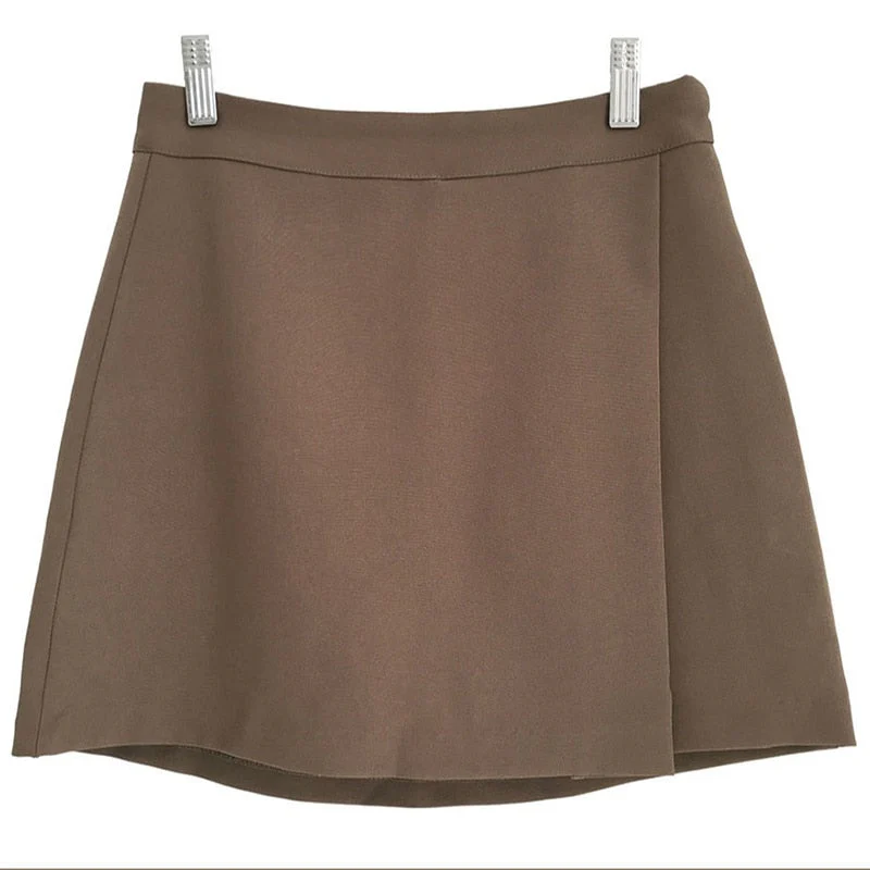 Christmas Gift Deanwangkt A Line New New Summer Short Skirts Korean Skirt Women Mini High Waist School Girl Solid Vintage Mini Skrits Pleated - Deanwangkt