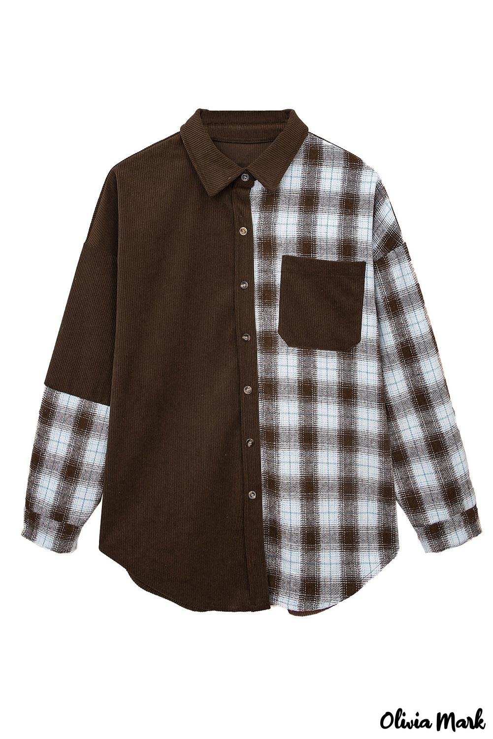 Deanwangkt - Oversized button-up shirt in checked corduroy - Deanwangkt