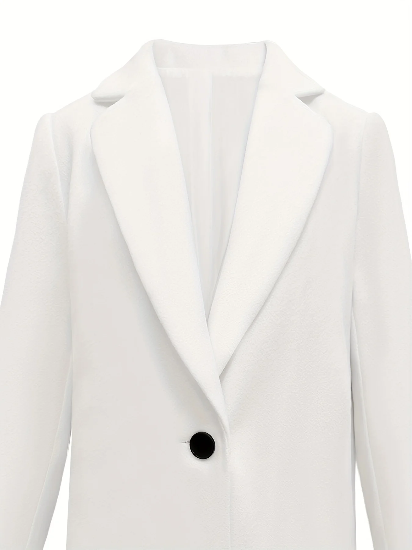 deanwangkt-1  Single Breasted Lapel Coat, Elegant Long Sleeve Mid Length Outerwear, Women's Clothing - Deanwangkt