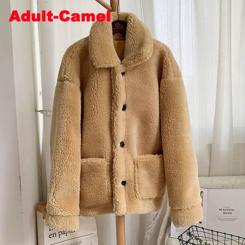 Christmas Gift Deanwangkt Fashion Mother & Daughter Teddy Faux Fur Coat Winter Warm Pocket Women Girls Overcoats Sisters Street Sweet Jacket Coats - Deanwangkt
