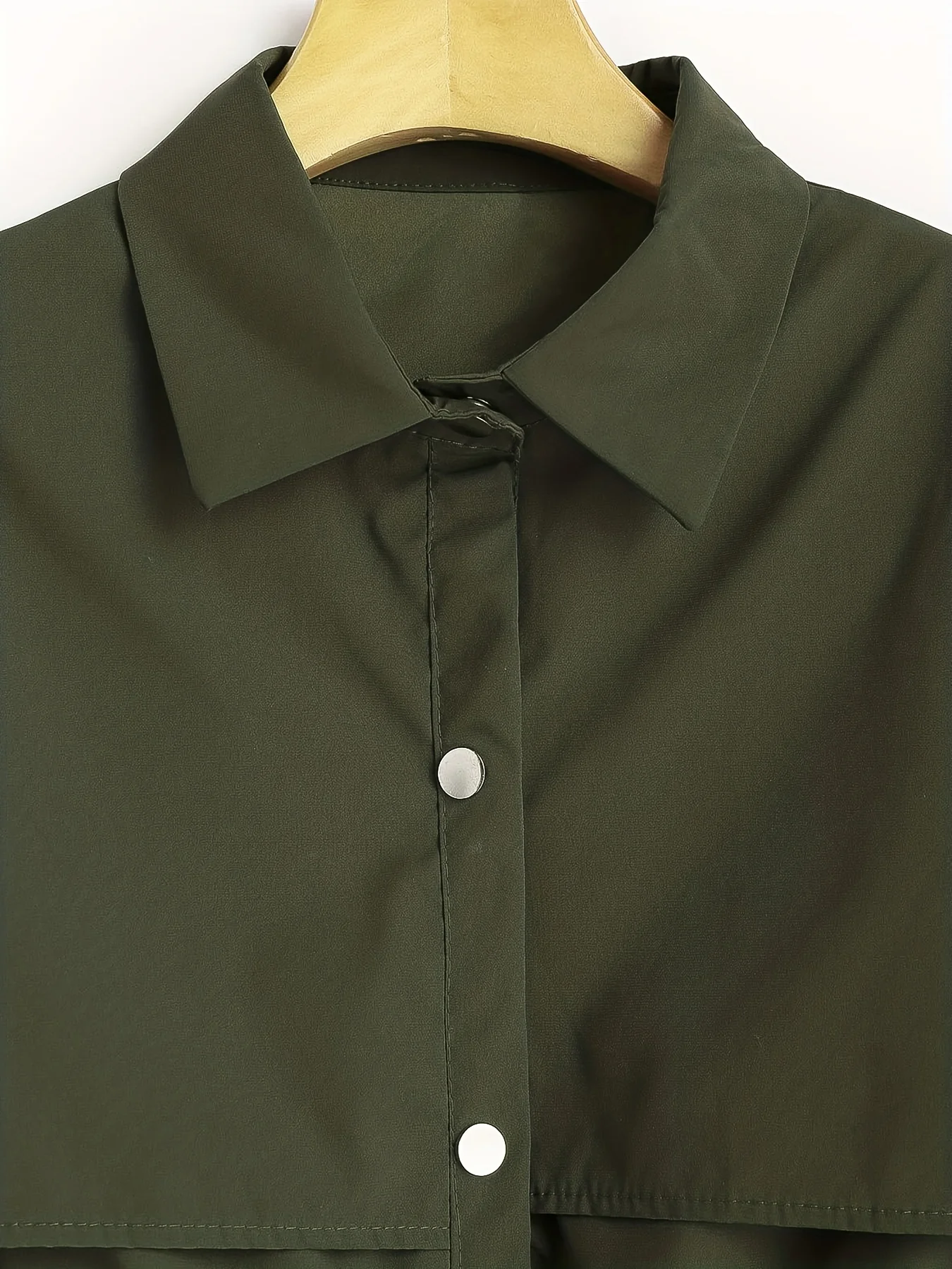 Button Front Drawstring Trench Coat, Casual Solid Long Sleeve Outerwear, Women's Clothing - Deanwangkt