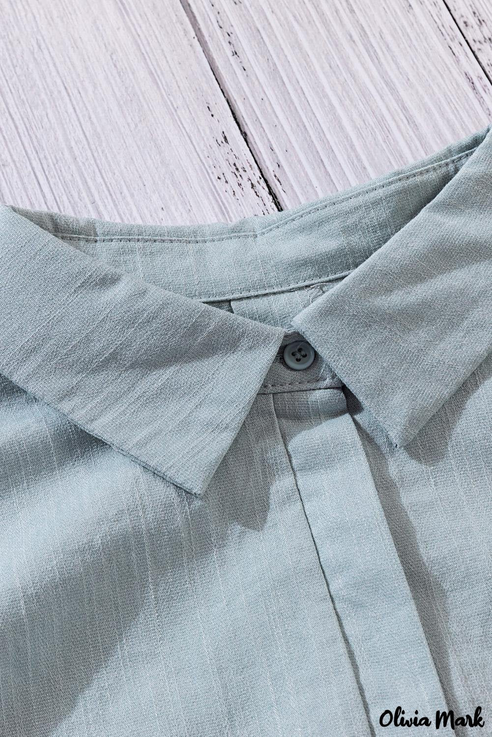 Deanwangkt - Khaki button down long sleeve shirt with pocket - Deanwangkt