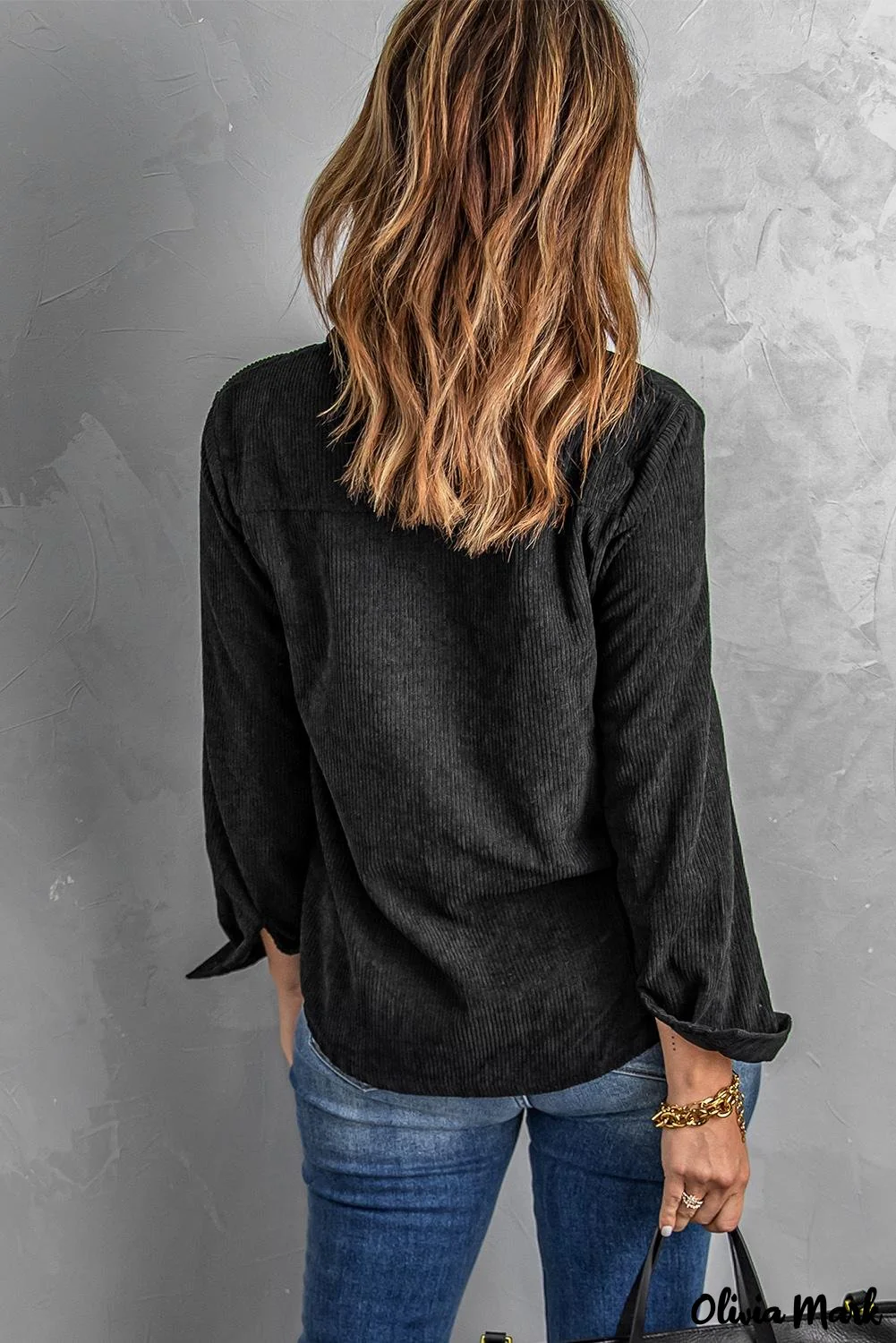 Deanwangkt - Beige corduroy buttoned long sleeve shirt with pockets - Deanwangkt