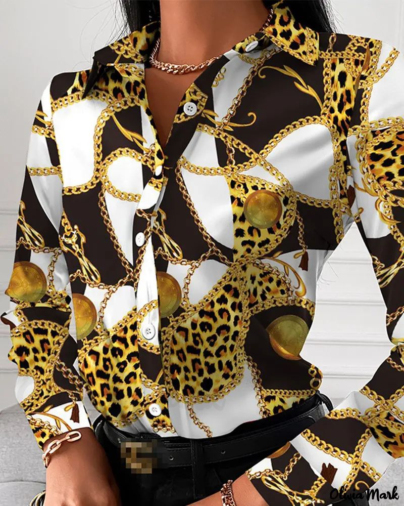 Deanwangkt - Cheetah Print Long Sleeve Button Down Shirt - Deanwangkt