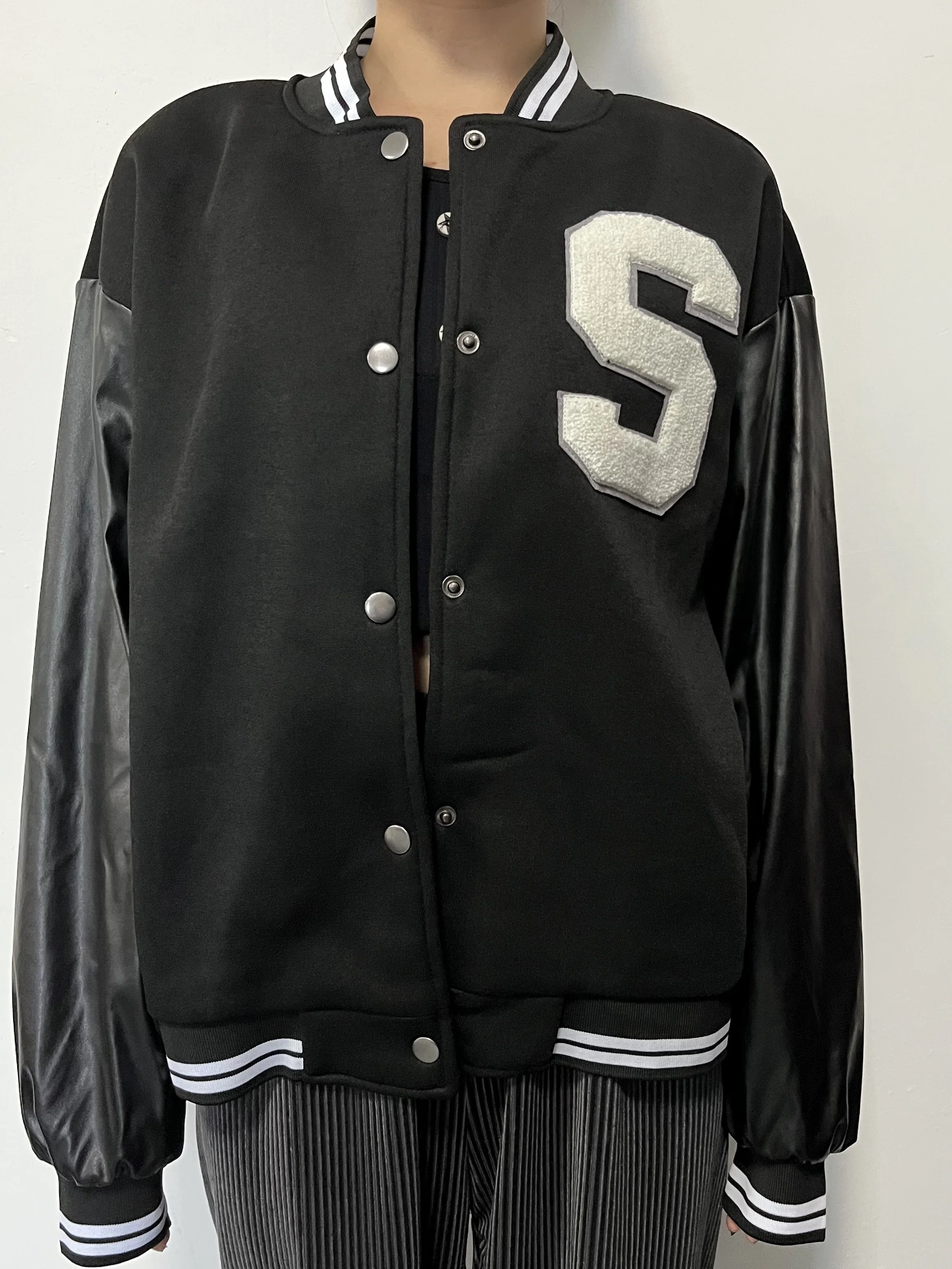 deanwangkt-1  Women's Varsity Jacket Cropped Baseball Letterman Jacket Bomber Jacket Streetwear - Deanwangkt