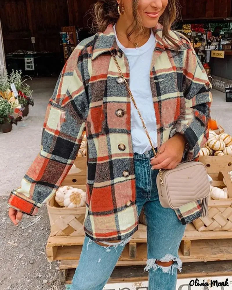 Deanwangkt - Loose Check Long Sleeve Shirt Coats - Deanwangkt