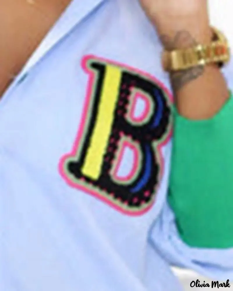 Deanwangkt - Letter Pattern Long Sleeve Shirt - Deanwangkt