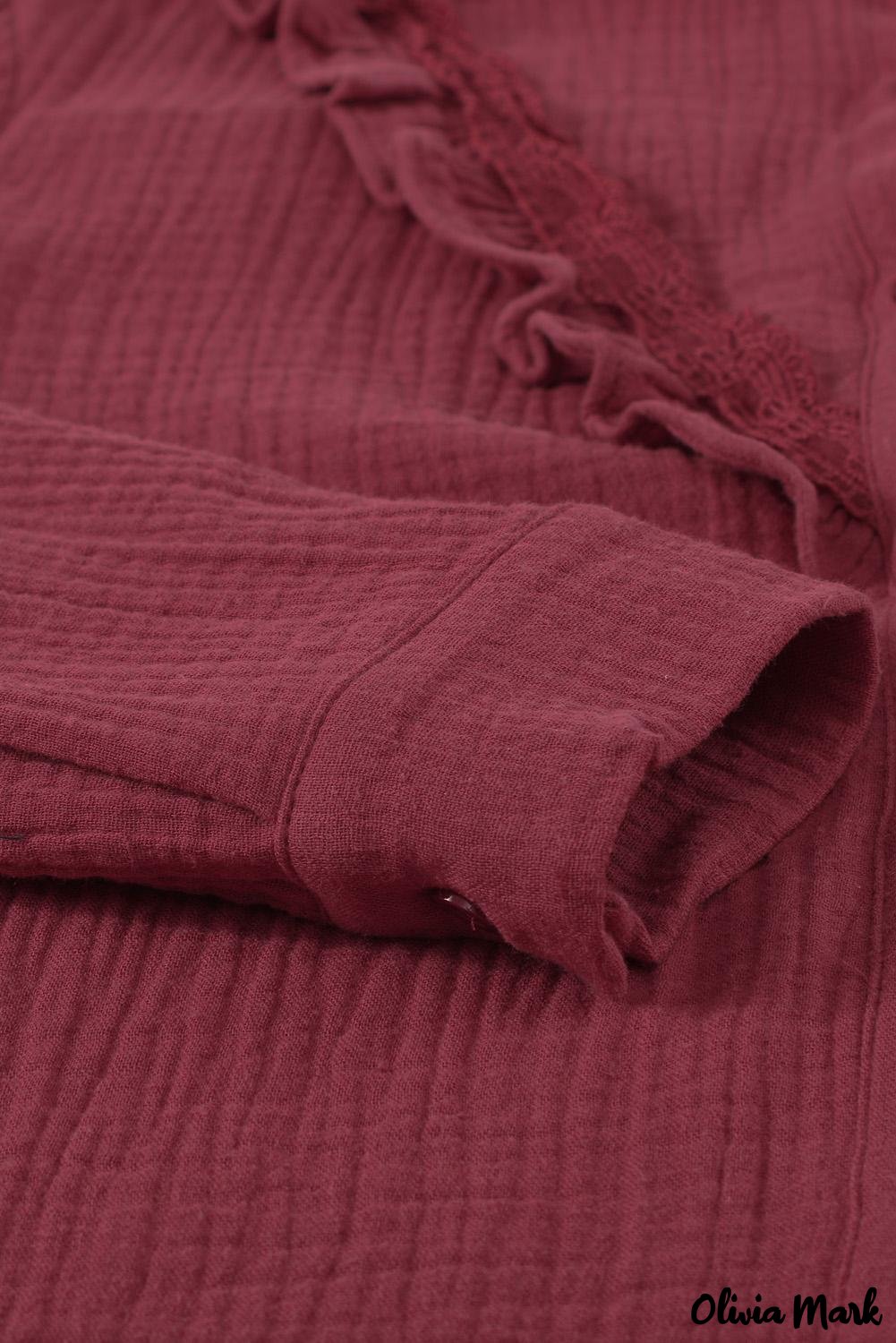 Deanwangkt - White Ruffle Crinkle Long Sleeve Shirt - Deanwangkt