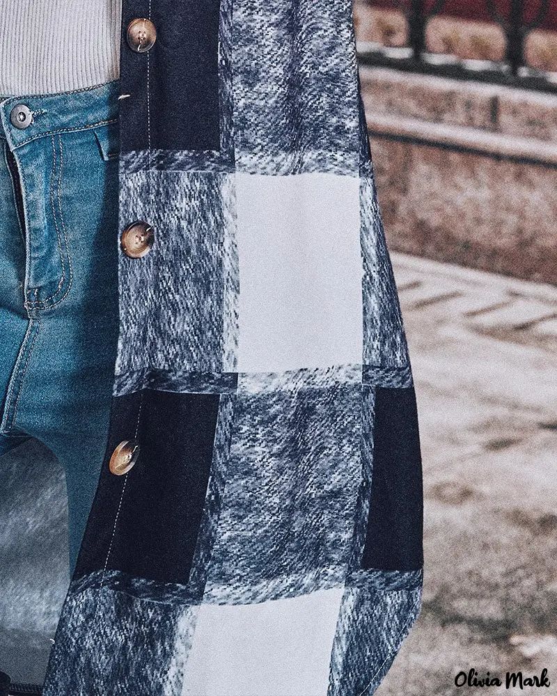 Deanwangkt - Drop-shoulder button-down shirt with checkered flap - Deanwangkt