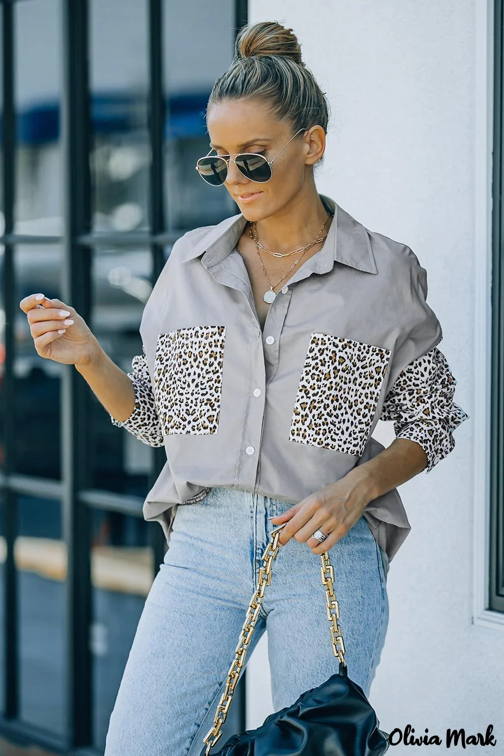 Deanwangkt - Patchwork Drop Shoulder Long Sleeve Shirt - Deanwangkt