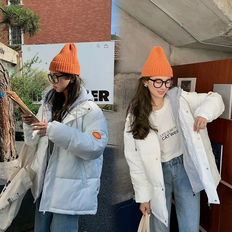 Christmas Gift Deanwangkt New Winter Jacket Coat Women Warm Parkas Snow Wear Thicken Warm Cotton Padded Jacket Female Loose Wadded Jackets Plus Size - Deanwangkt