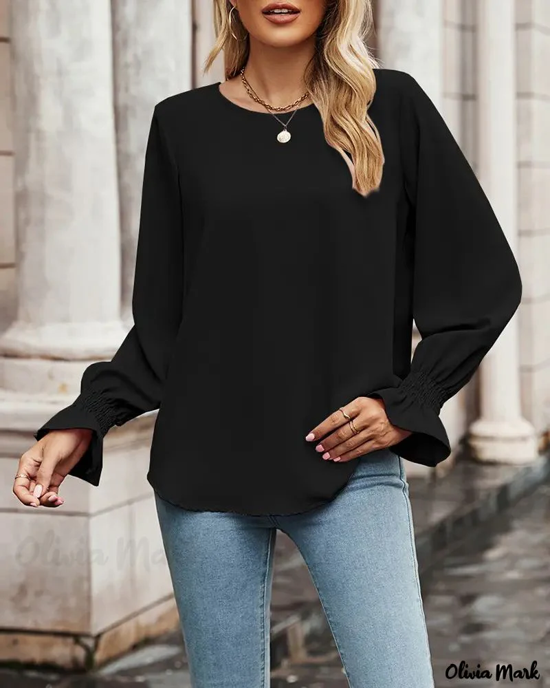 Deanwangkt - Long sleeve top with round neck - Deanwangkt