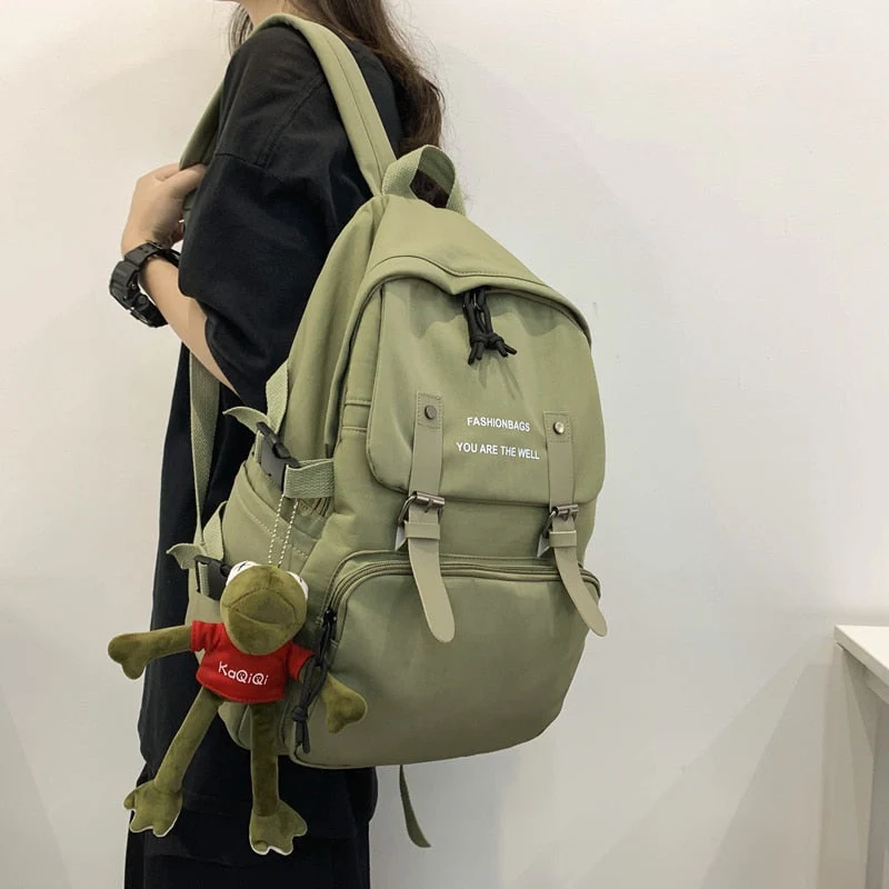 Back to school backpack Fashion Student Travel Bags Waterproof Nylon Cute Bag Girl Men Laptop Bags Female Large Capacity Bagpack - Deanwangkt