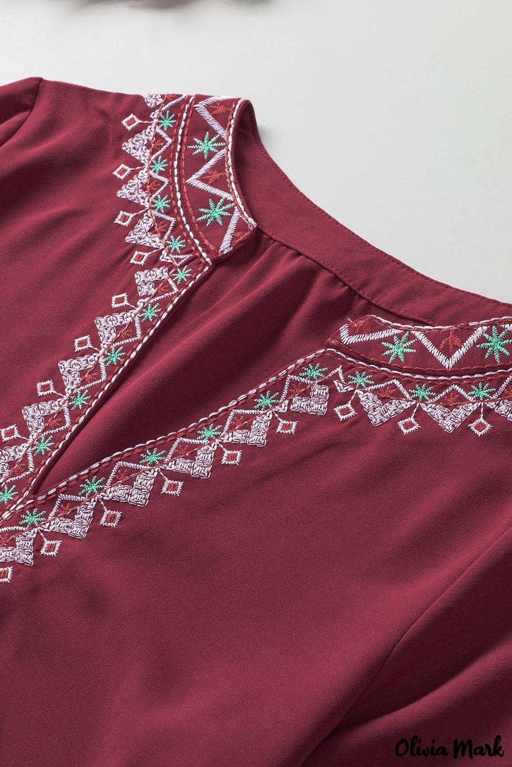 Deanwangkt - Green Bohemian Floral V-Neck Casual Blouse - Deanwangkt