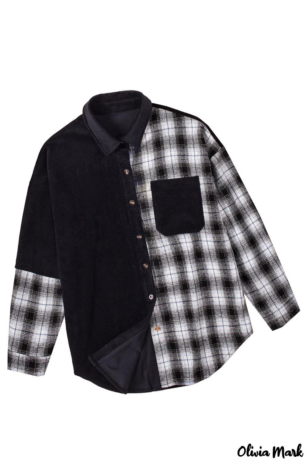Deanwangkt - Oversized button-up shirt in checked corduroy - Deanwangkt