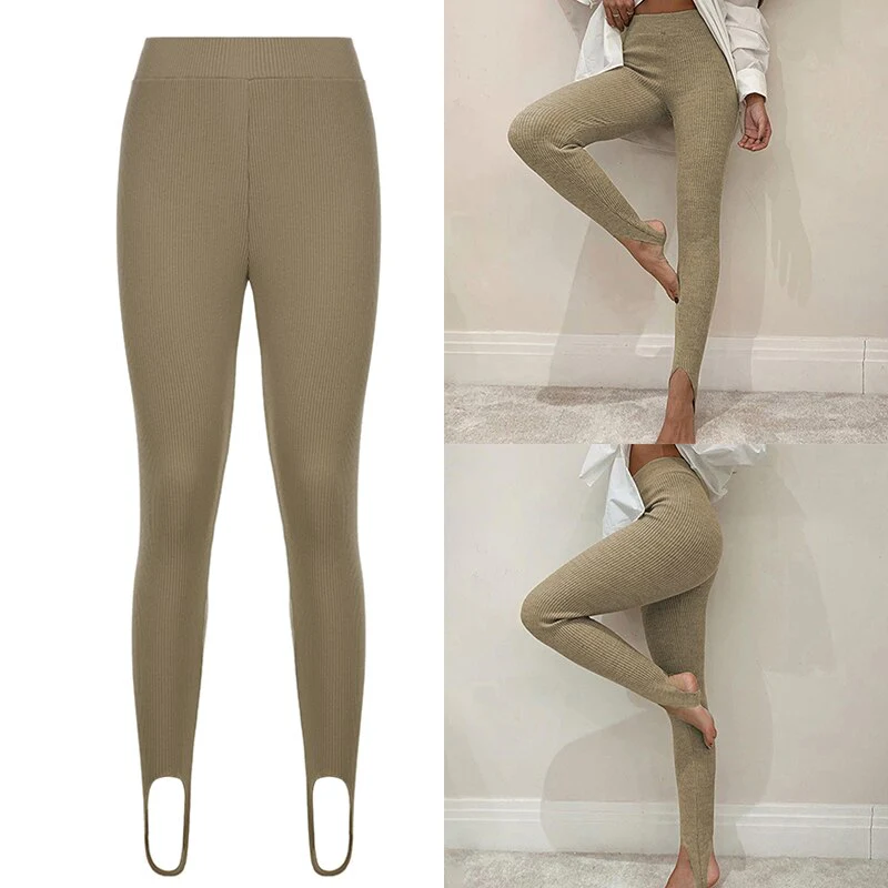 Casual Skinny Elastic High Waist Stretchy Sports Sweatpants Women Trousers Slit Fashion Flared Leggings Joggers Deanwangkt - Deanwangkt