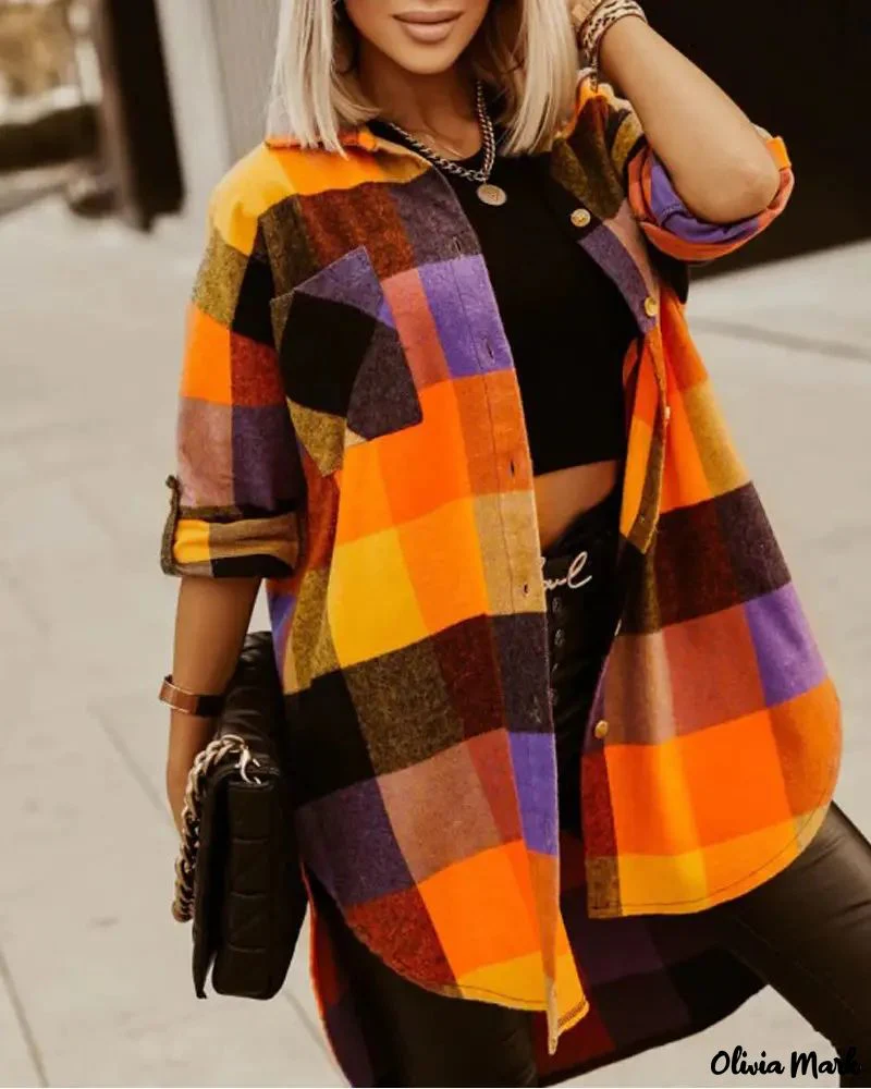 Deanwangkt - Plaid button-up jacket with rolled up sleeves - Deanwangkt