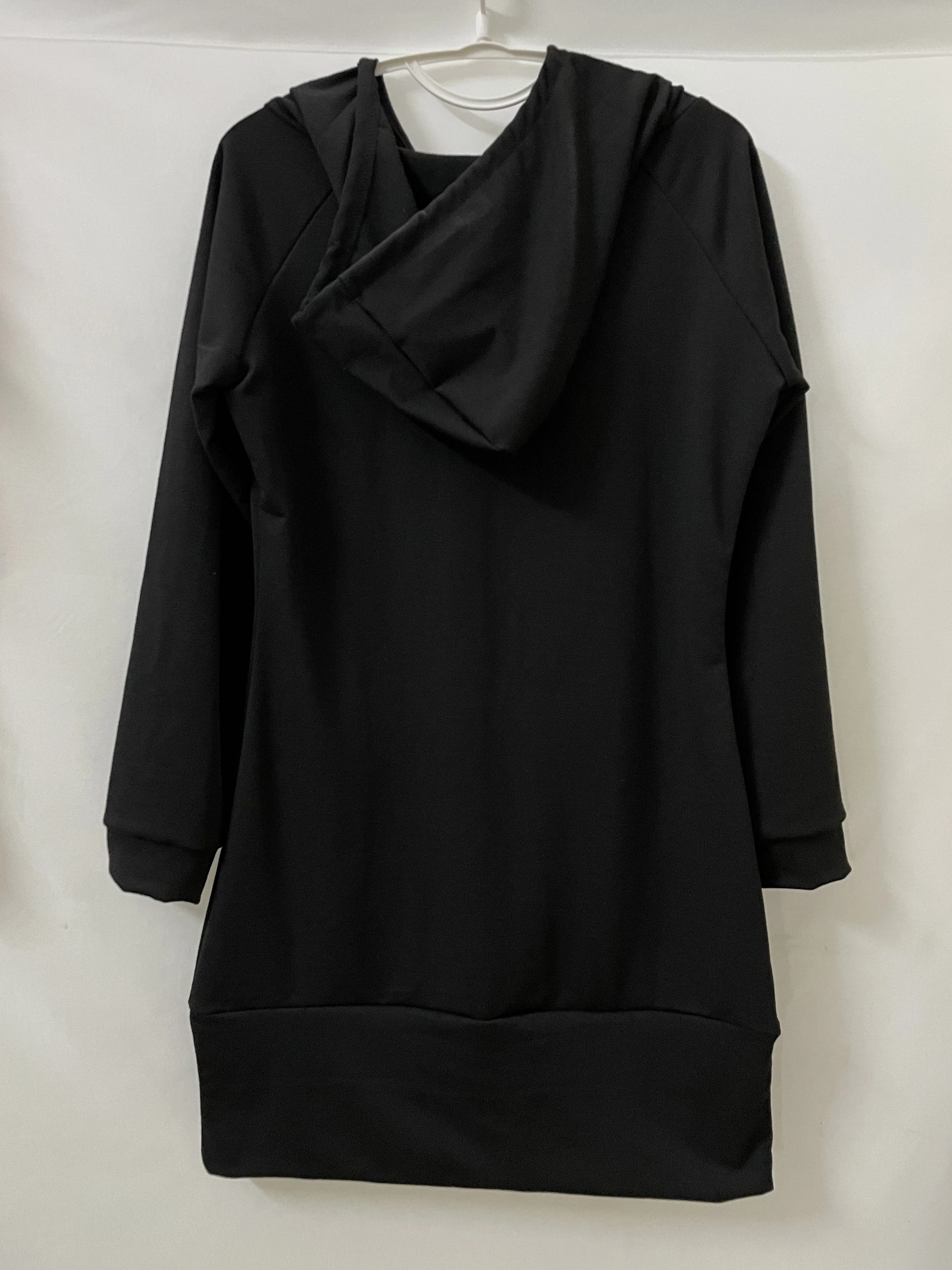 deanwangkt-1  Zipper Drawstring Hoodies, Casual Solid Long Sleeve Sweatshirt With Pockets, Women's Clothing - Deanwangkt