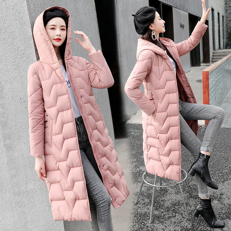 Christmas Gift  Winter Hooded Long Women Parkas Jacket Slim Warm Casual Elegant Office Ladies Parkas Thicken Basic Belt Zipper Coats - Deanwangkt