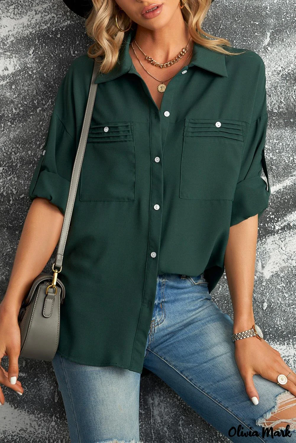 Deanwangkt - White buttoned shirt with long sleeves and plain pocket - Deanwangkt