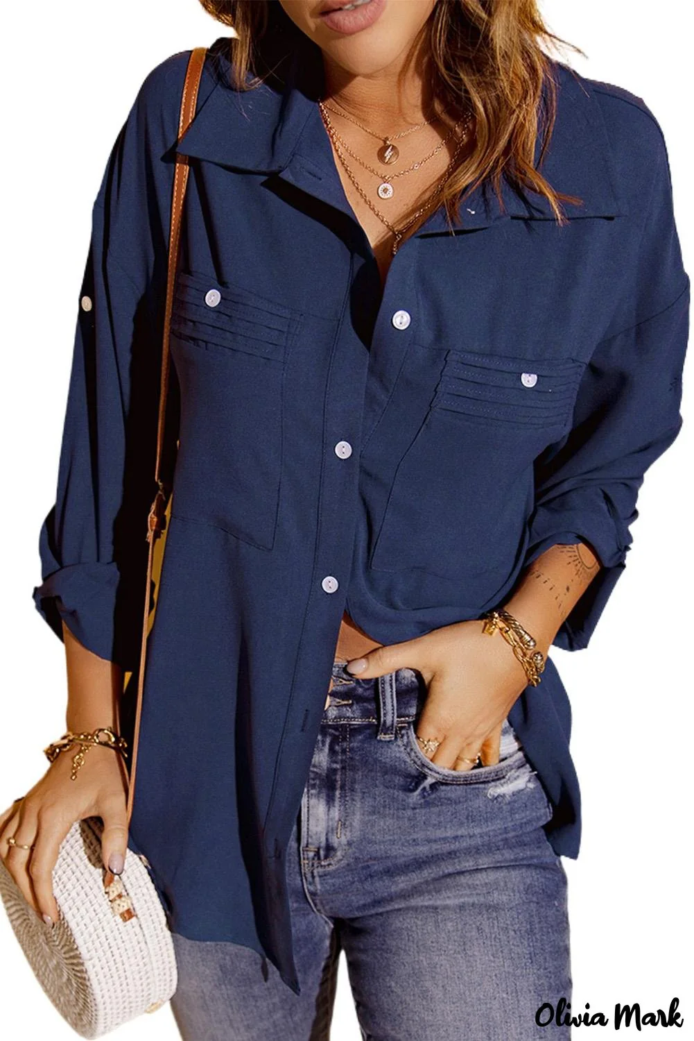 Deanwangkt - White buttoned shirt with long sleeves and plain pocket - Deanwangkt