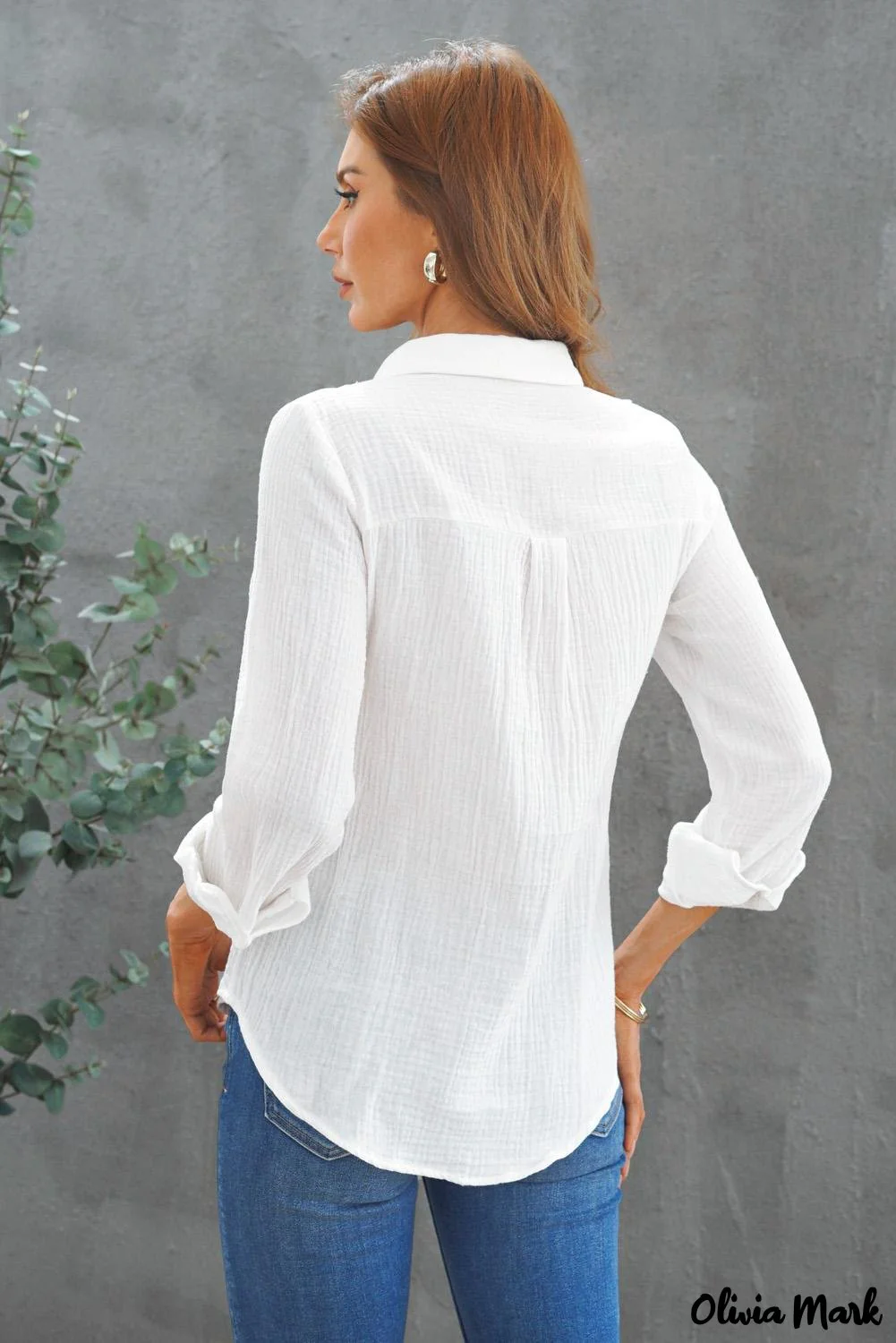 Deanwangkt - White Ruffle Crinkle Long Sleeve Shirt - Deanwangkt