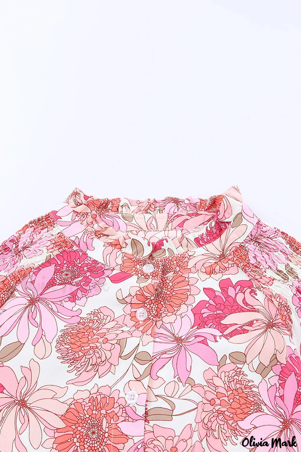 Deanwangkt - Pink floral blouse with balloon sleeves - Deanwangkt