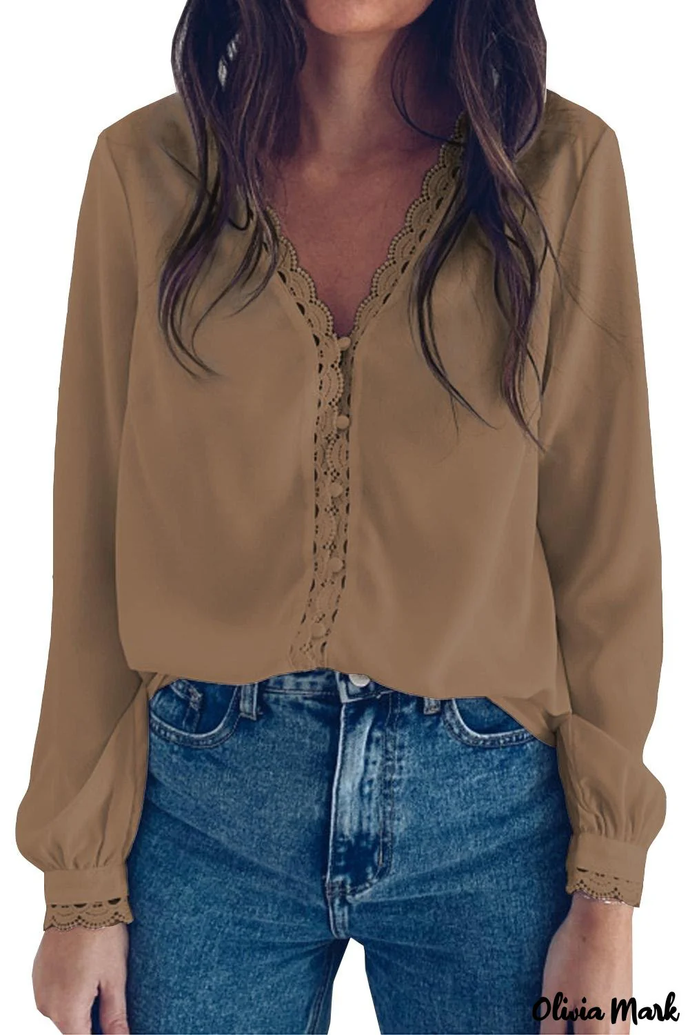 Deanwangkt - Black Crochet Lace Button Down Long Sleeve Shirt - Deanwangkt