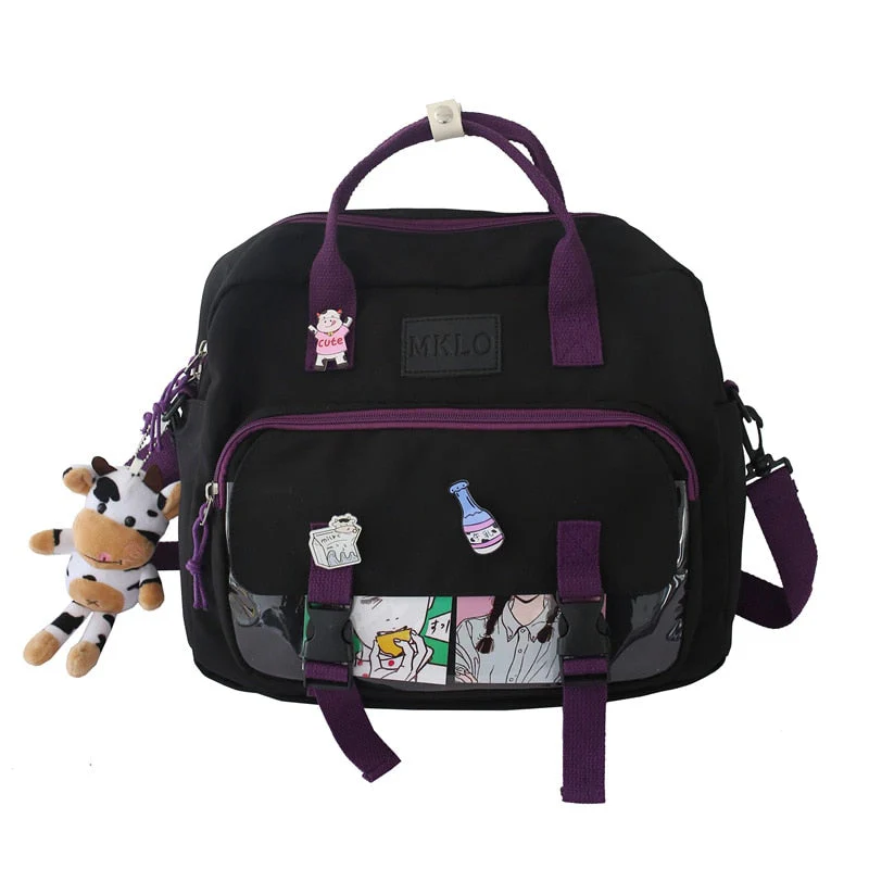 Back to school backpack Mini Canvas Teenager Girls For Female Student Patchwork Kawaii Small Rucksacks Mochila - Deanwangkt