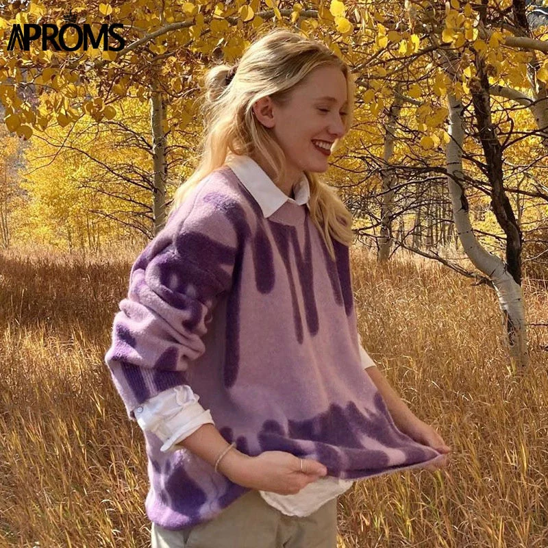 Christmas Gift Aproms Elegant Green Striped Print Oversized Pullovers Women Winter O-Neck Loose Long Sweaters Streetwear Warm Outerwear Deanwangkt - Deanwangkt