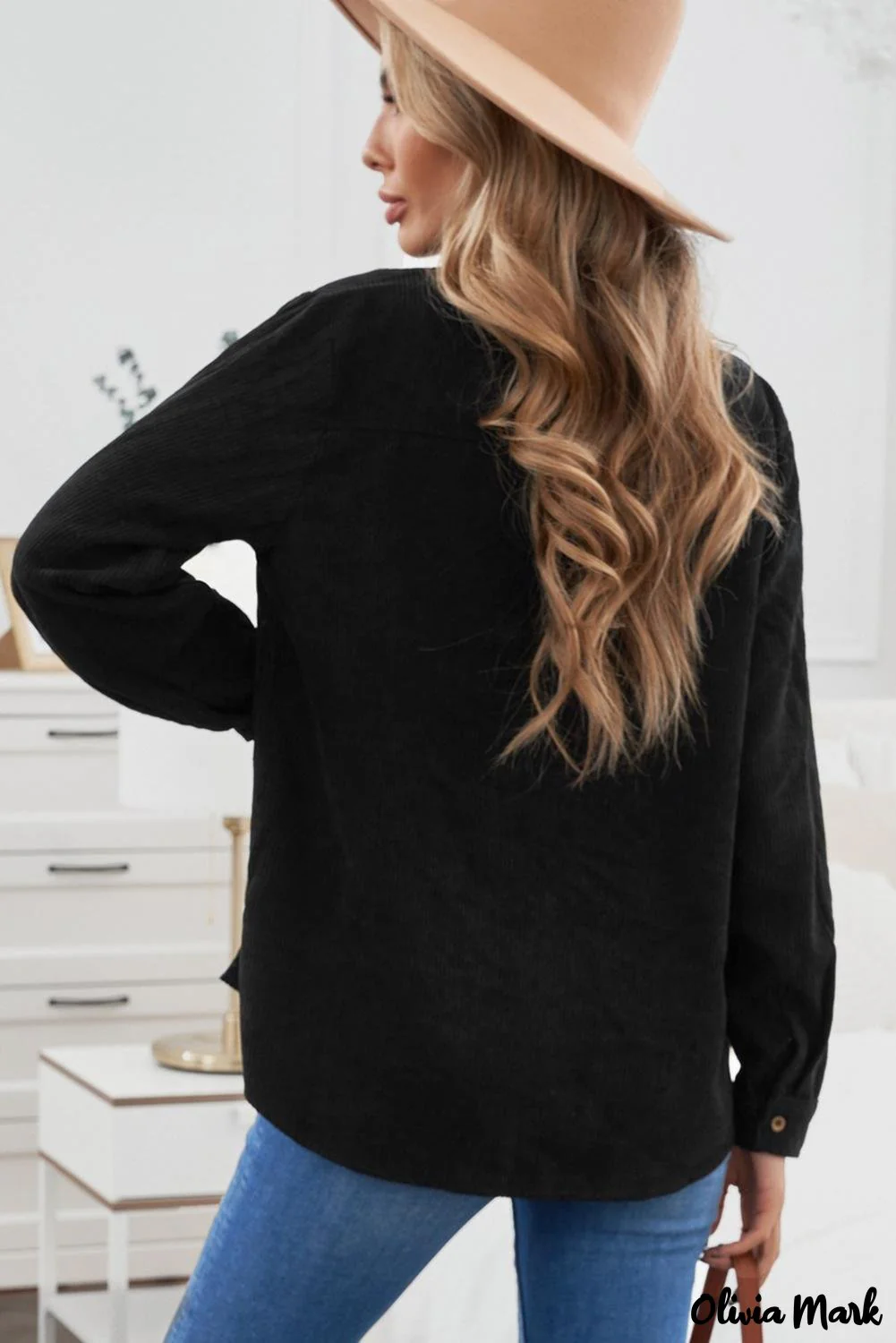 Deanwangkt - Beige corduroy buttoned long sleeve shirt with pockets - Deanwangkt