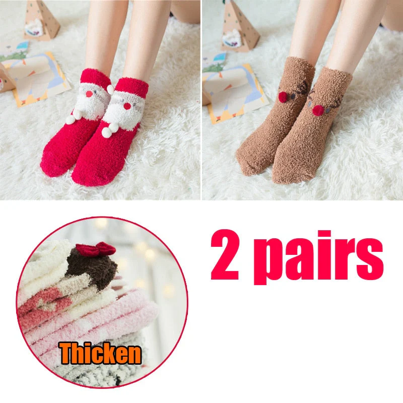 Christmas Gift 4 Pairs/Lot Casual Christmas Socks Cartoon Animal women Socks Cotton Happy funny Socks Korea cute socks Christmas Gift for women - Deanwangkt