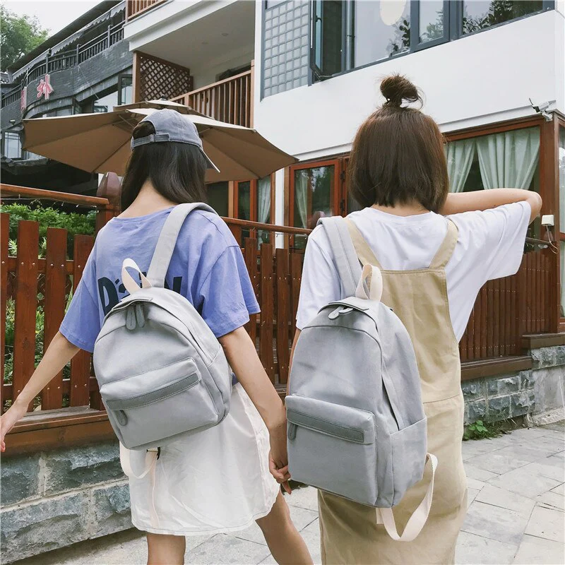 Deanwangkt Women Canvas Backpacks Boys Shoulder School Bag  Rucksack for Teenage Girls Travel Fashion Pack Bolsas Mochilas Sac A Dos - Deanwangkt