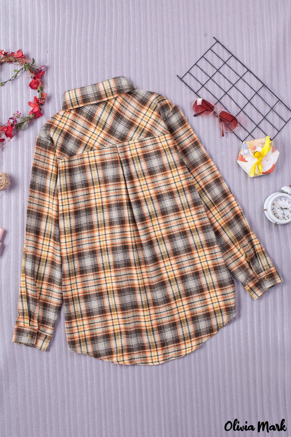 Deanwangkt - Plaid Button-Up Long Sleeve Shirt - Deanwangkt