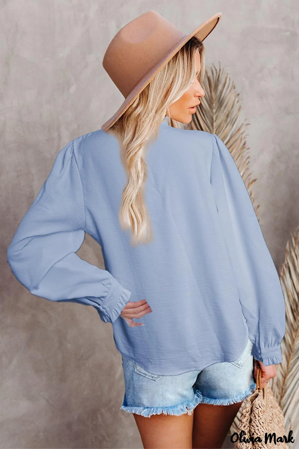 Deanwangkt - White Lace Patchwork Ruffle Long Sleeve Blouse - Deanwangkt