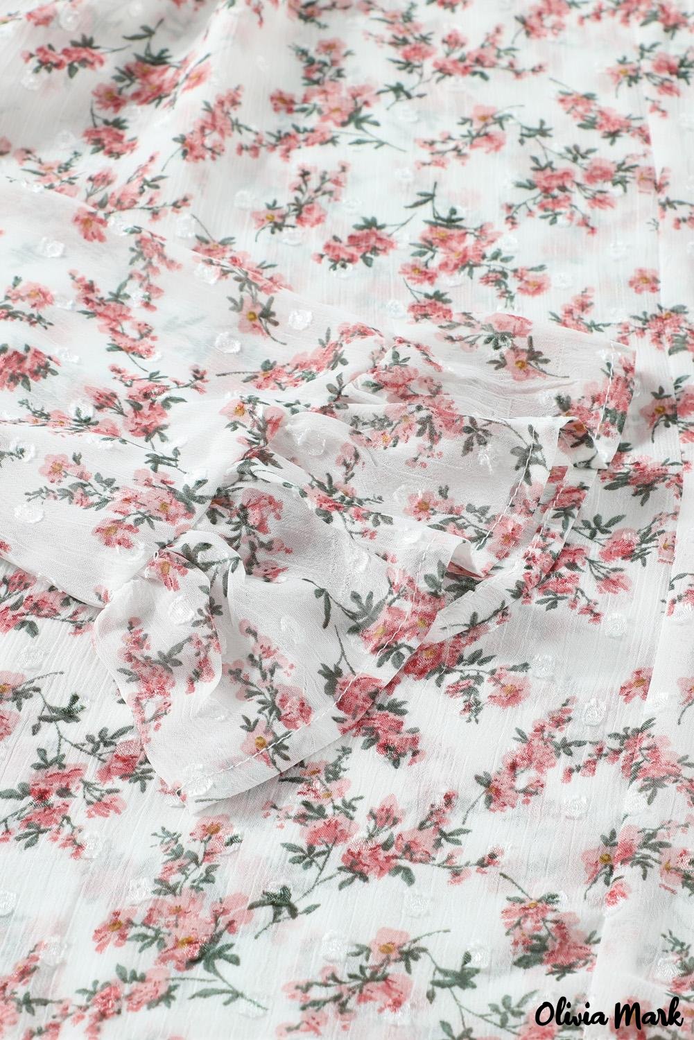 Deanwangkt - Multicolor Floral Print Drawstring Long Sleeve Blouse - Deanwangkt