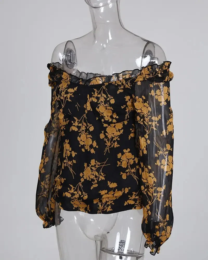 Deanwangkt - Floral off-the-shoulder top - Deanwangkt