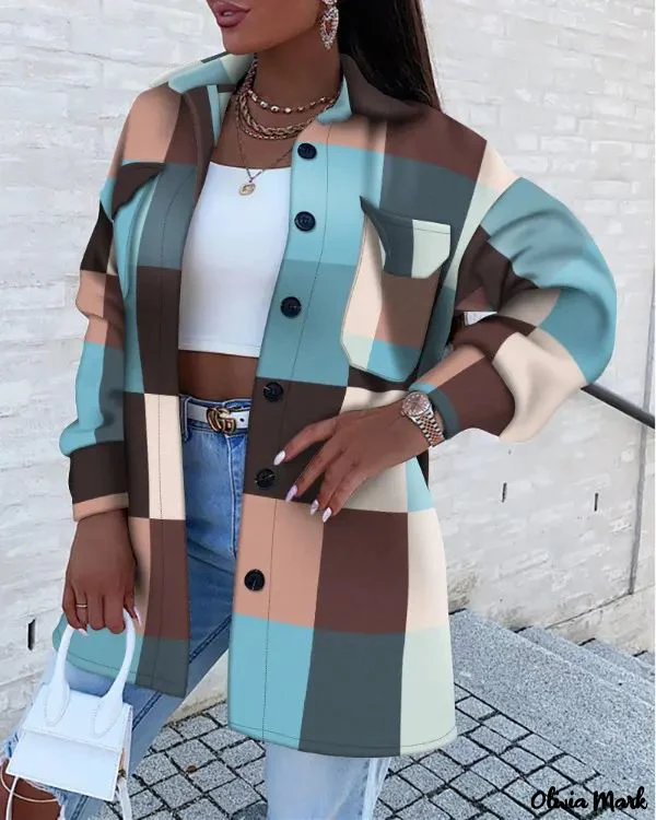 Deanwangkt - Plaid print buttoned jacket with flap - Deanwangkt