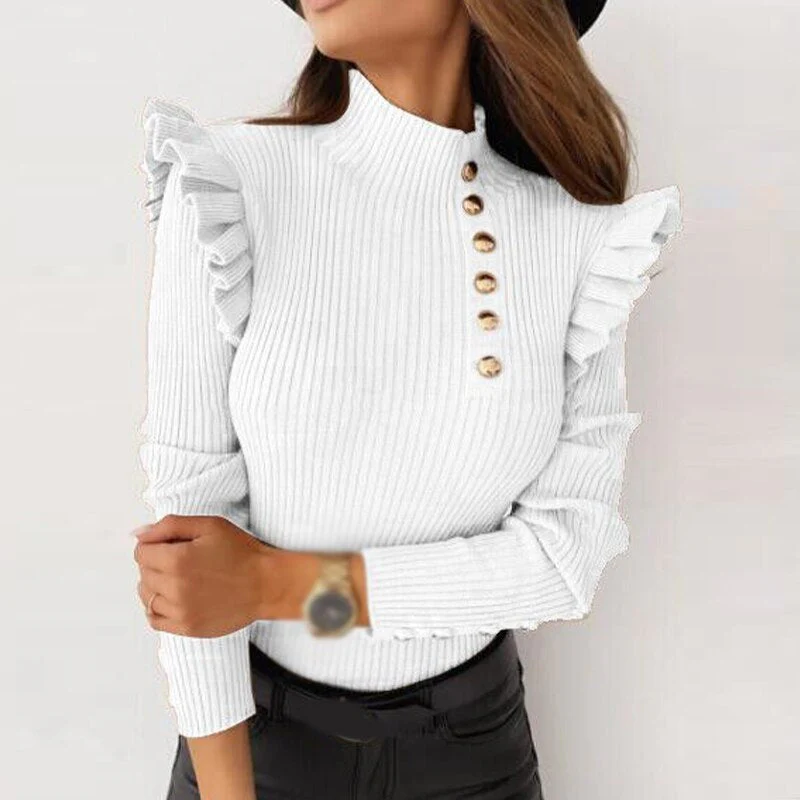 Christmas Gift Autumn Sexy V Neck Button Blouses Shirts Deanwangkt Fashion Lace Long Sleeve Pullovers Tops Casual Female Solid Shirt Blusa Streetwear - Deanwangkt